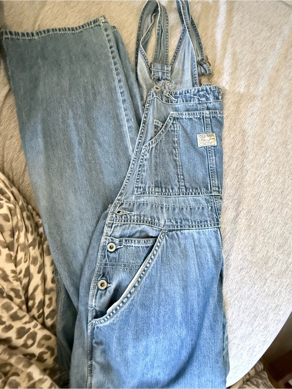 Old Navy Classic Light Blue Denim Overalls - Women Jeans